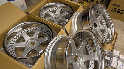 Work Emotion GT6 3P Silver | 5x100 | F: 18x9.5 -13 / R: 18x10.5 -25 | New | Widebody | 3 Piece – product photo 24