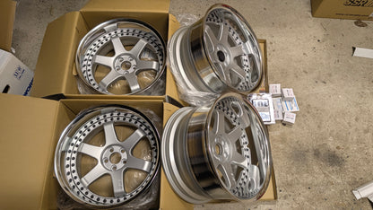 Work Emotion GT6 3P Silver | 5x100 | F: 18x9.5 -13 / R: 18x10.5 -25 | New | Widebody | 3 Piece – product photo 27