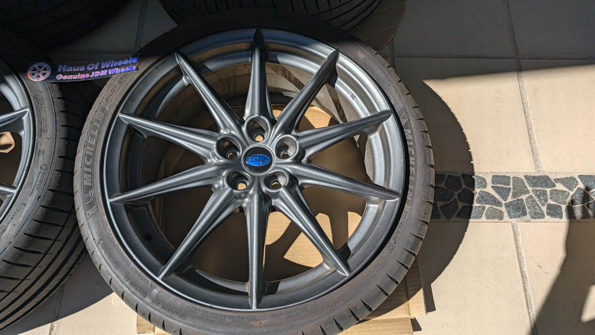 Genuine Subaru BRZ S wheel close-up showing condition