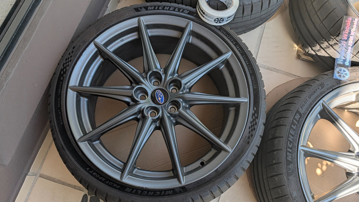 Subaru BRZ S 18-inch wheel with genuine Subaru centre cap