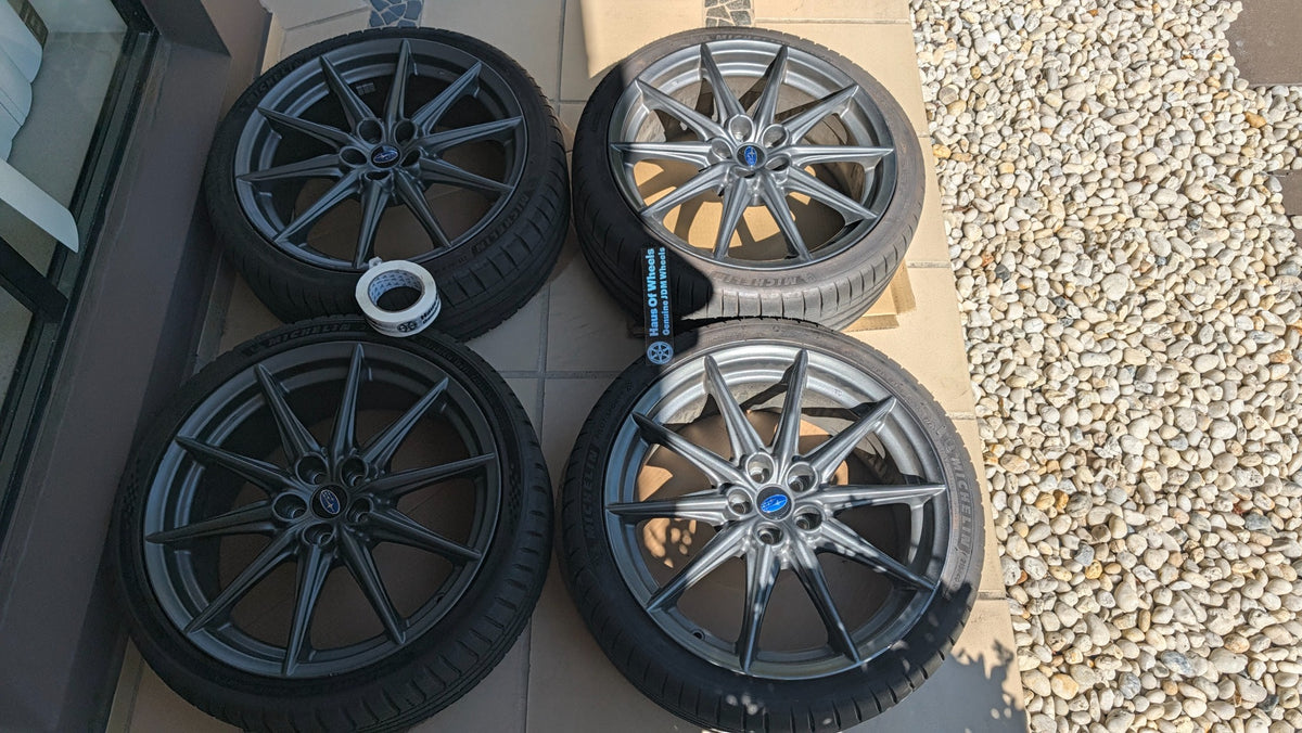 Full set of four OEM Subaru BRZ S wheels with Michelin PS4 tyres