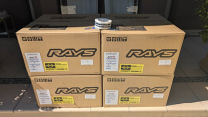 Set of four genuine RAYS Gram Lights 57CR wheel boxes - 18x9.5 +22 5x114.3