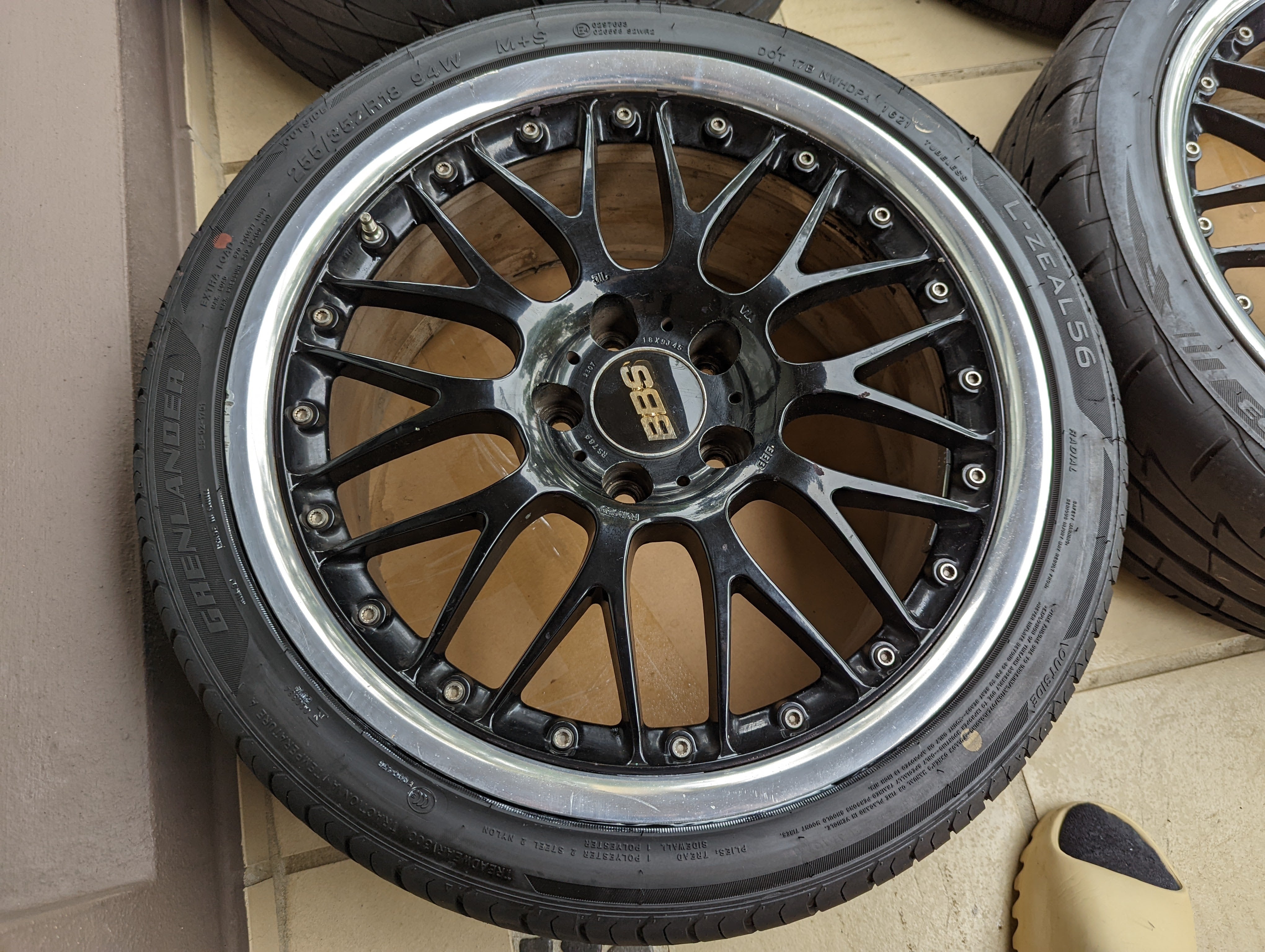 BBS Forged RS787/789 with Genuine BBS Centre Caps and Near New Tyres - 5x114.3 - F: 18x8 +40 - R: 18x9 +45