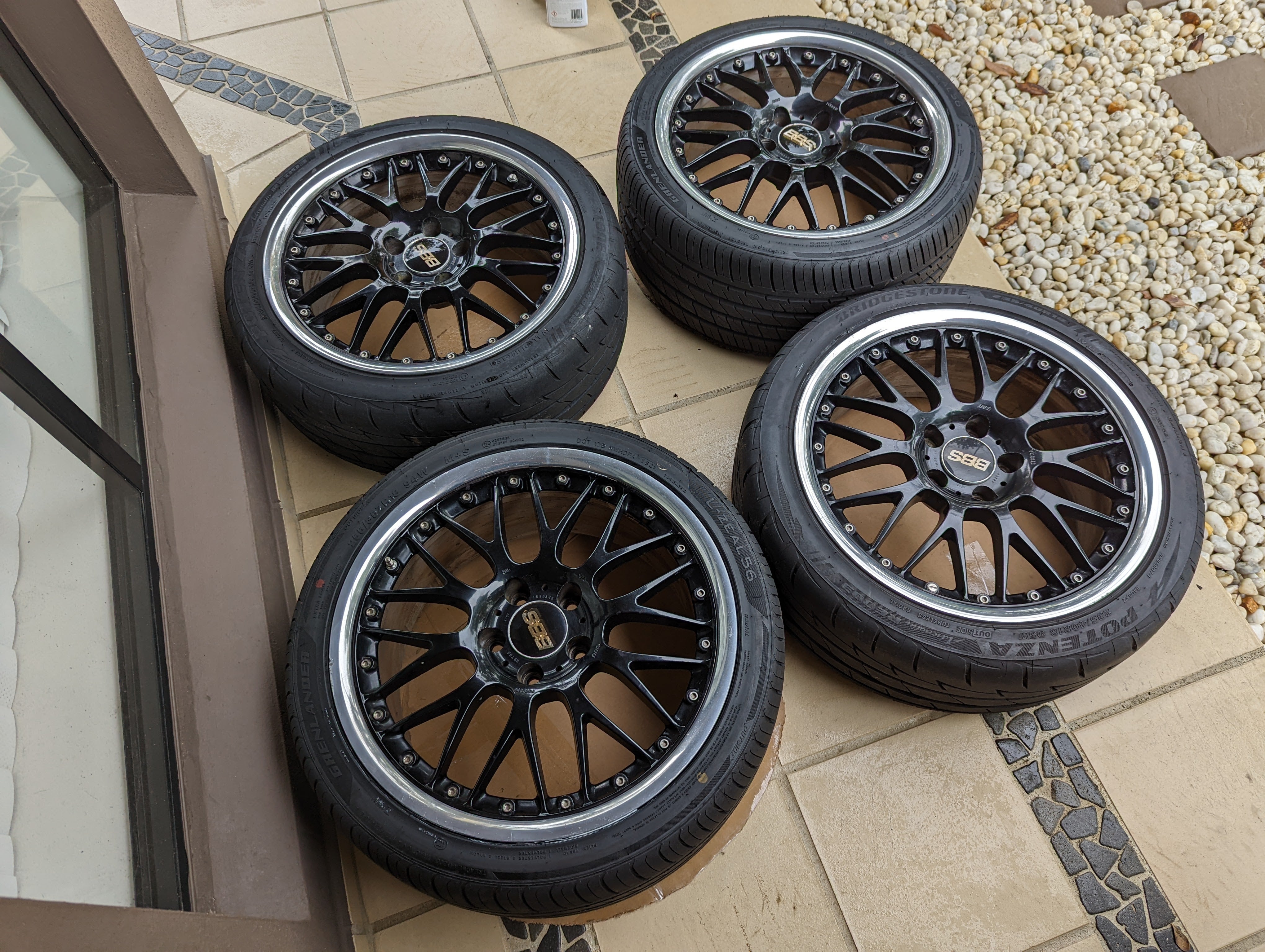 BBS Forged RS787/789 with Genuine BBS Centre Caps and Near New Tyres - 5x114.3 - F: 18x8 +40 - R: 18x9 +45