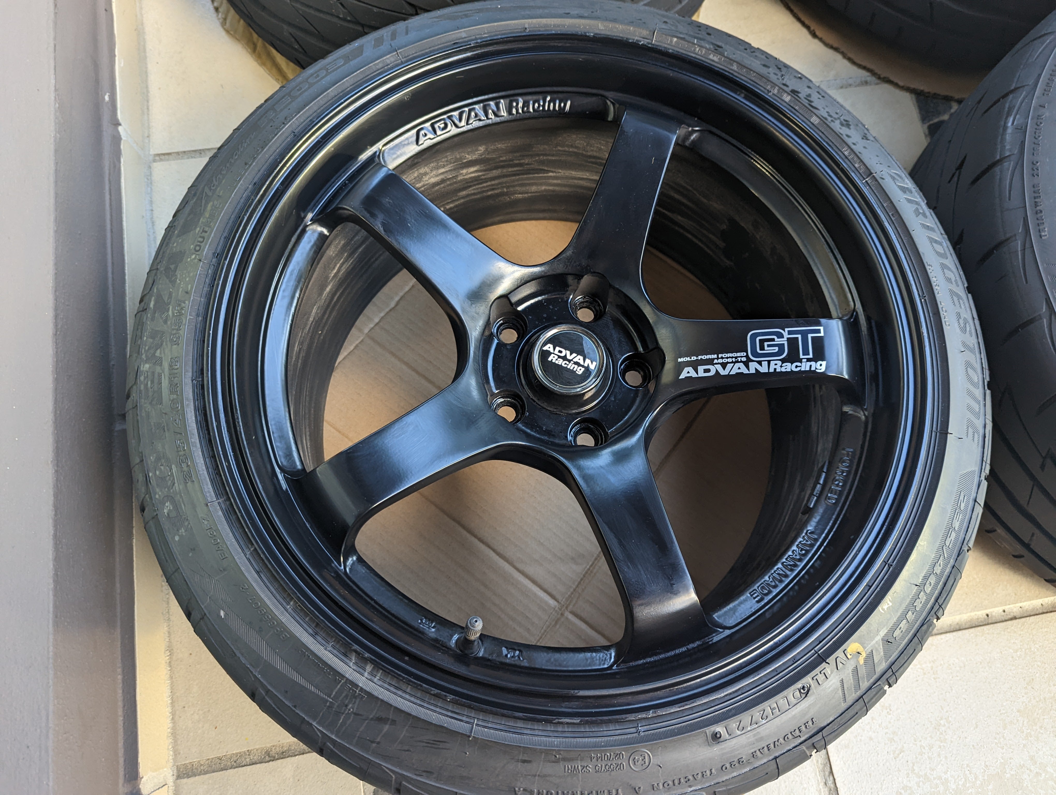 Yokohama Advan Racing GT with Near New Bridgestone RE003 - 5x114.3 - 18x9.5 +29