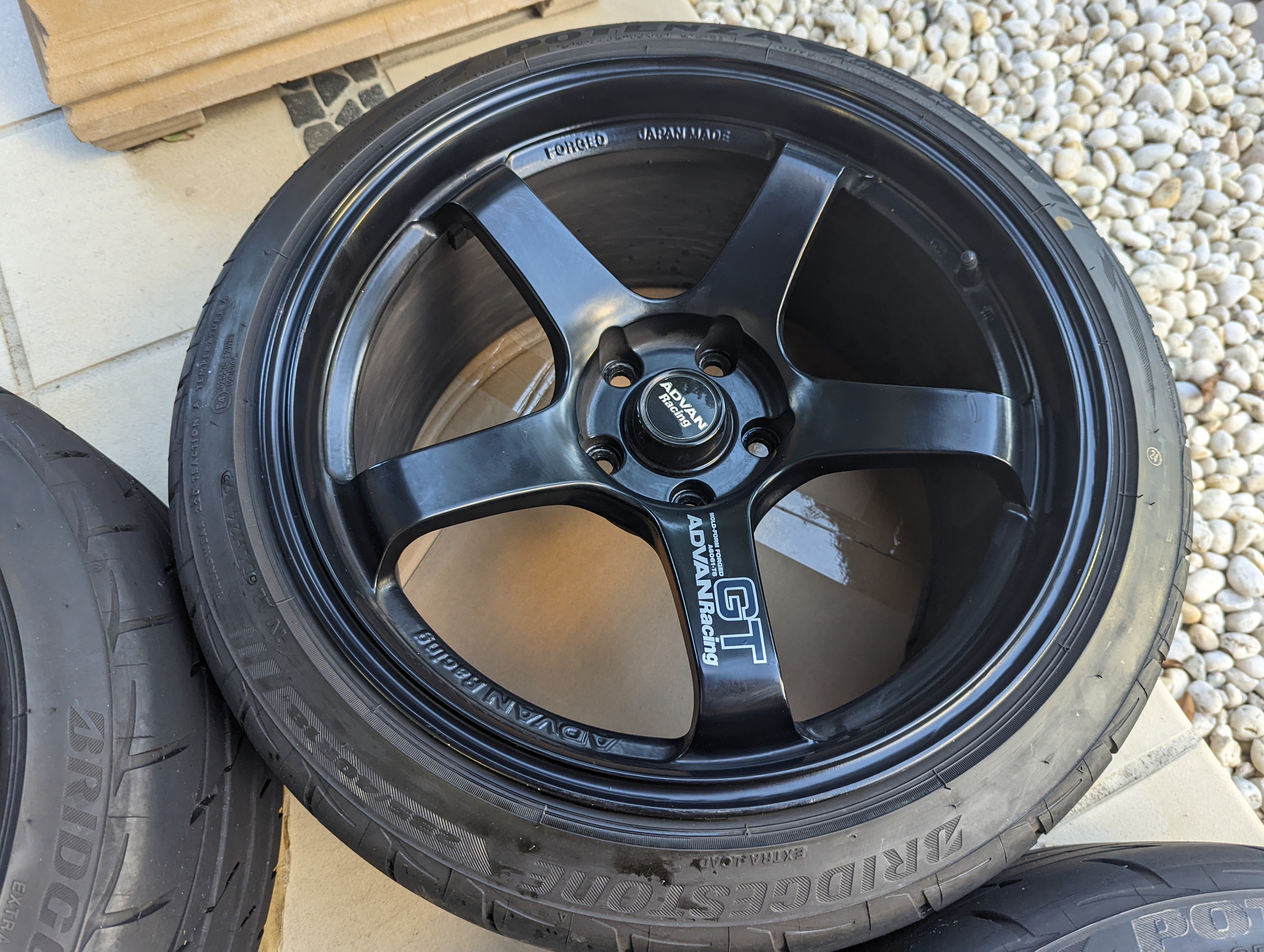 Yokohama Advan Racing GT with Near New Bridgestone RE003 - 5x114.3 - 18x9.5 +29