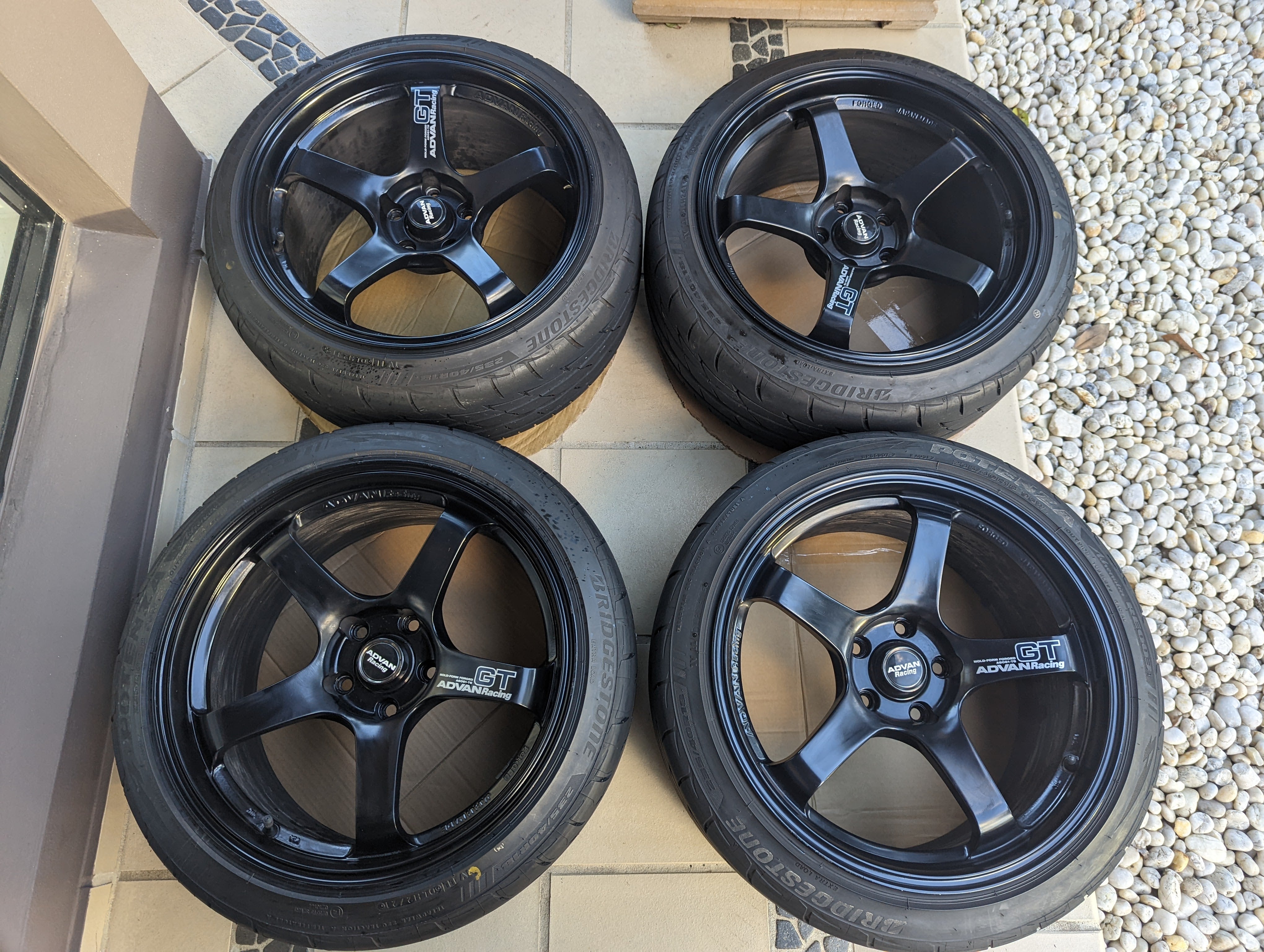 Yokohama Advan Racing GT with Near New Bridgestone RE003 - 5x114.3 - 18x9.5 +29