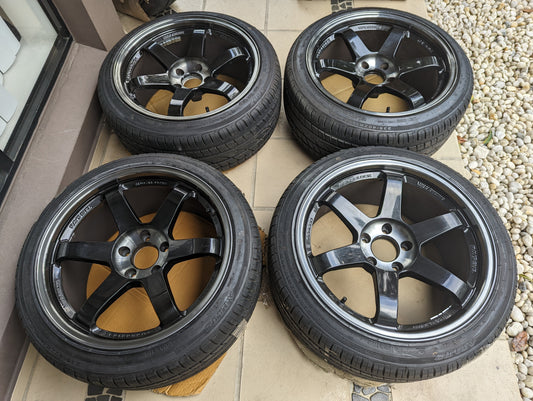 
RAYS Volk Racing TE37SL (Double Pressed Black) with Genuine Volk Racing Stickers
