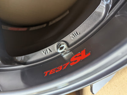 Rays Volk Racing TE37SL Pressed Graphite | 5x114.3 | 19x10.5 +12 | New | Discontinued