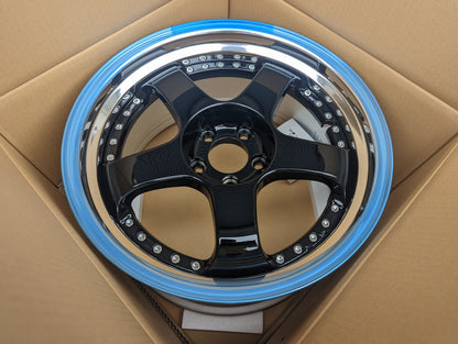 SSR SP1 (Flat Gunmetal/Gloss Black) - 3 Piece Wheels - 5x114.3 - 18x9.5 +25