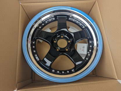 SSR SP1 (Flat Gunmetal/Gloss Black) - 3 Piece Wheels - 5x114.3 - 18x9.5 +25