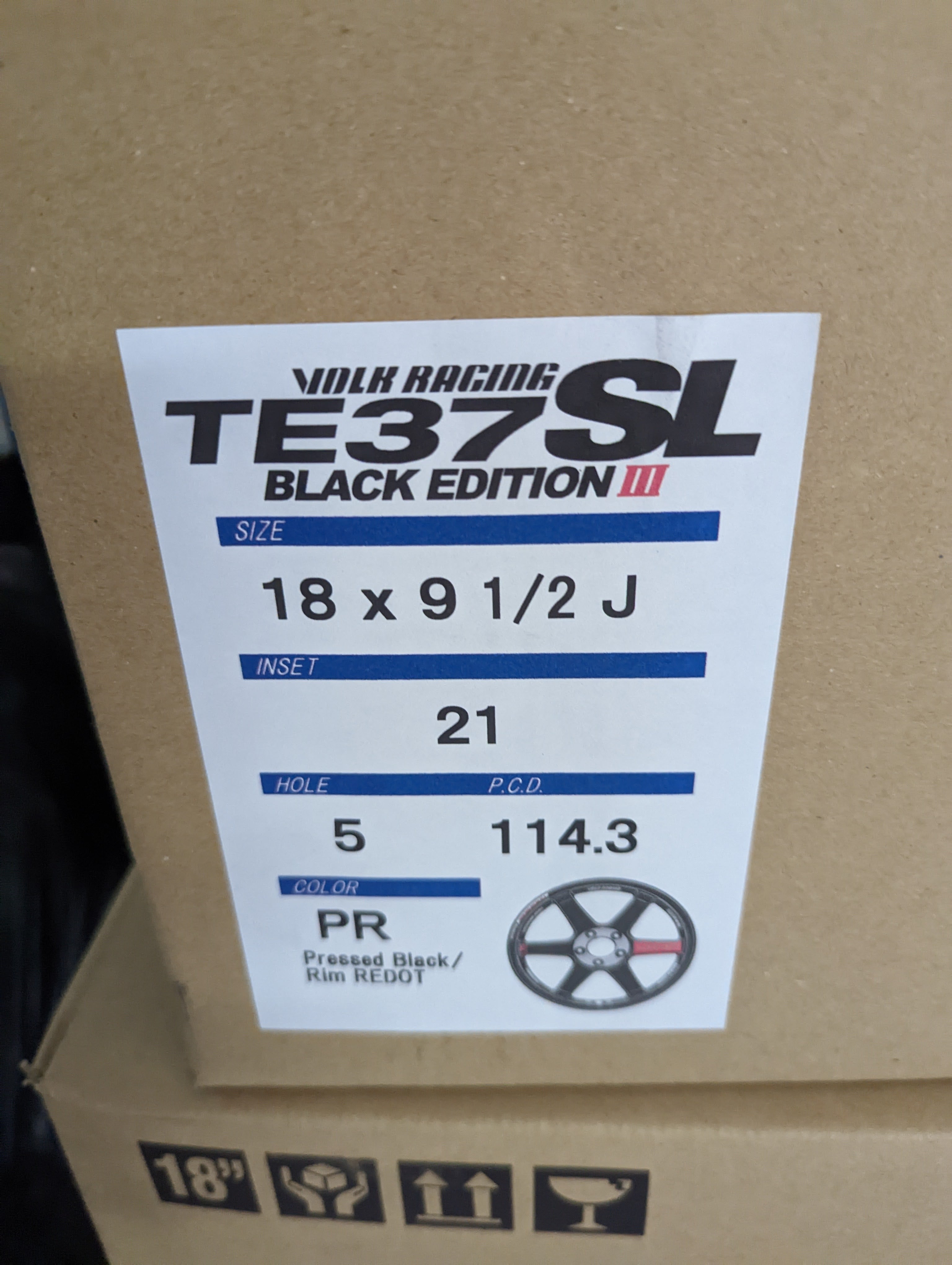 Rays Volks Racing TE37 Black Edition Ill - 5x114.3 - 18x9.5 +21