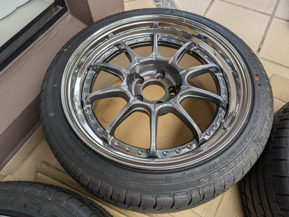 SSR SP5 (Spectrum Silver) 3 Pieces Wheels with Brand New Achilles Tyres