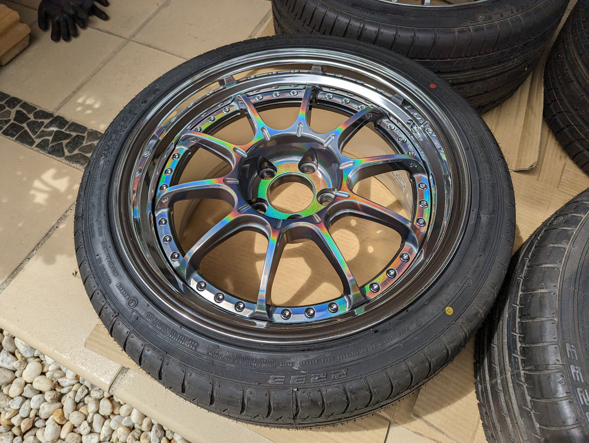 SSR SP5 (Spectrum Silver) 3 Pieces Wheels with Brand New Achilles Tyres