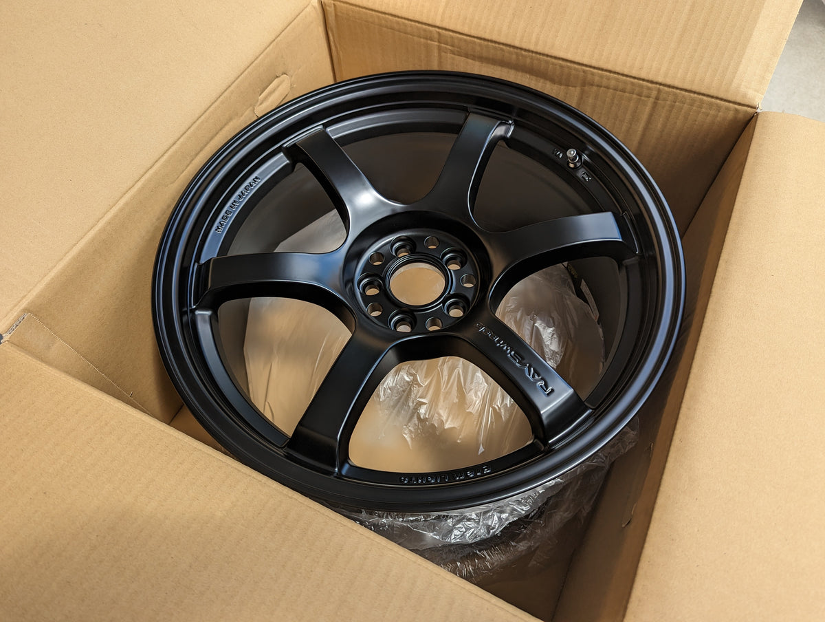 Rays Gram Lights 57 DR Semi Gloss Black | 5x100 | 18x9.5 +38 | New