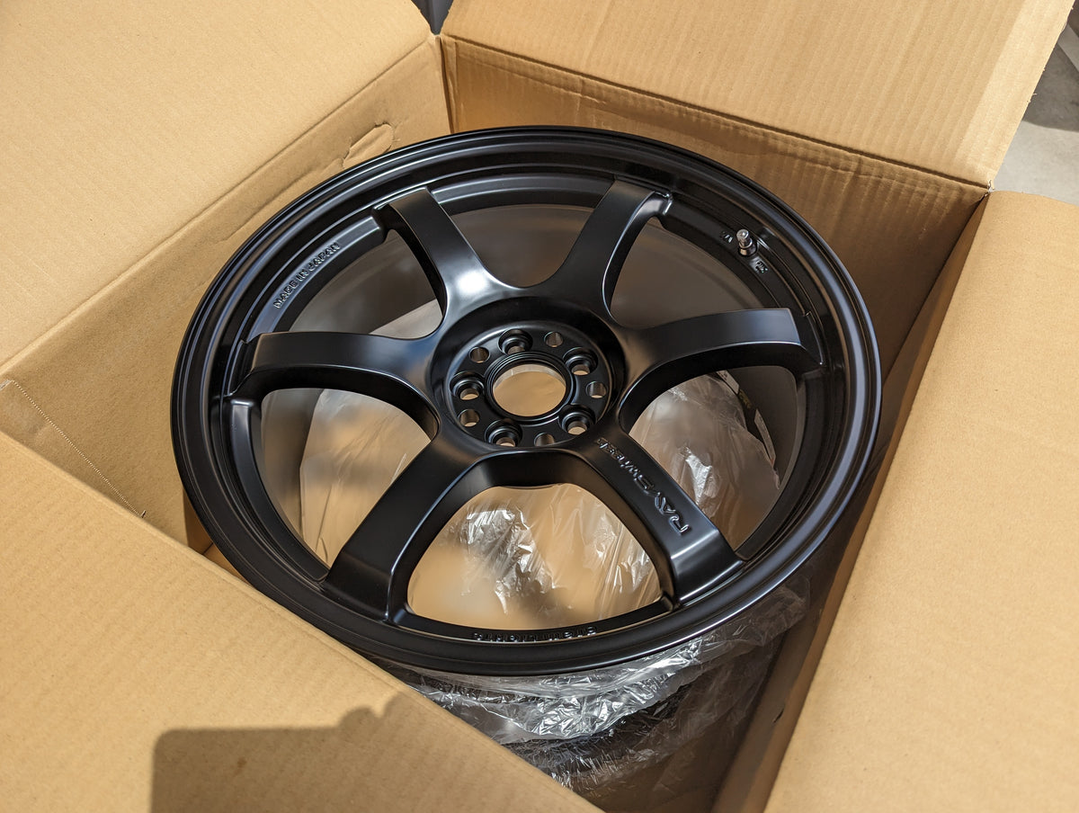 Rays Gram Lights 57 DR Semi Gloss Black | 5x100 | 18x9.5 +38 | New