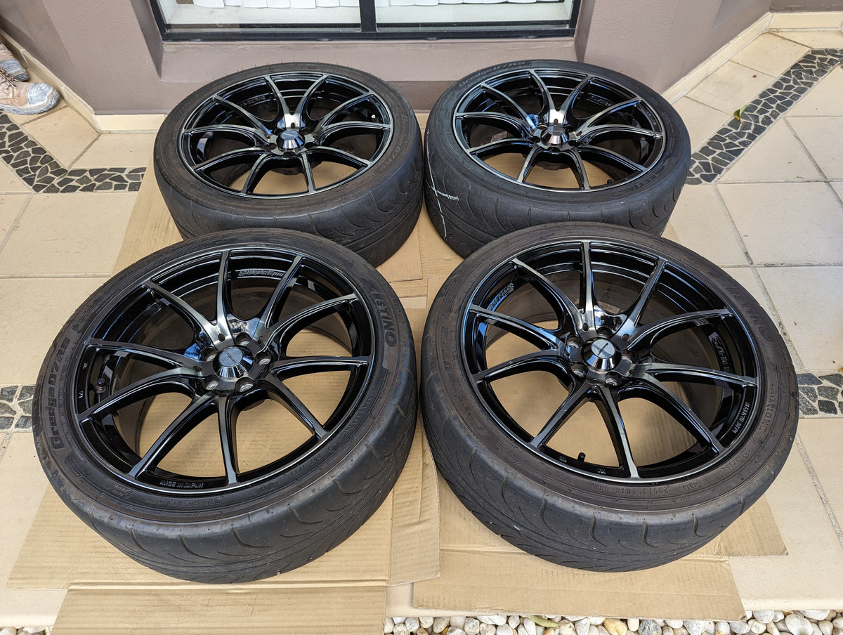 WedsSport SA-10R (Zebra Black) with Genuine WedsSport Center Caps