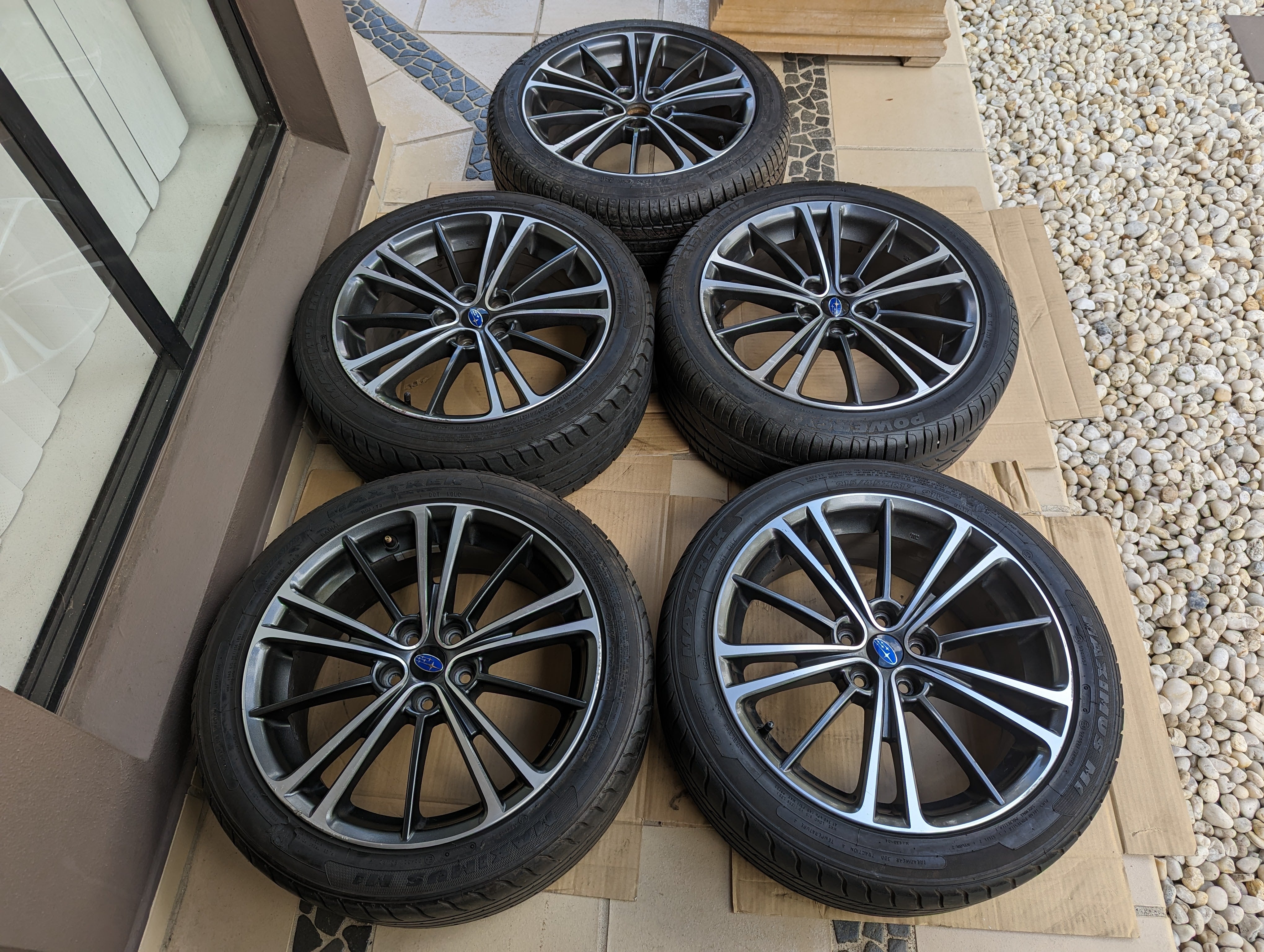 Subaru BRZ Wheels (5) with Genuine Subaru Center Caps