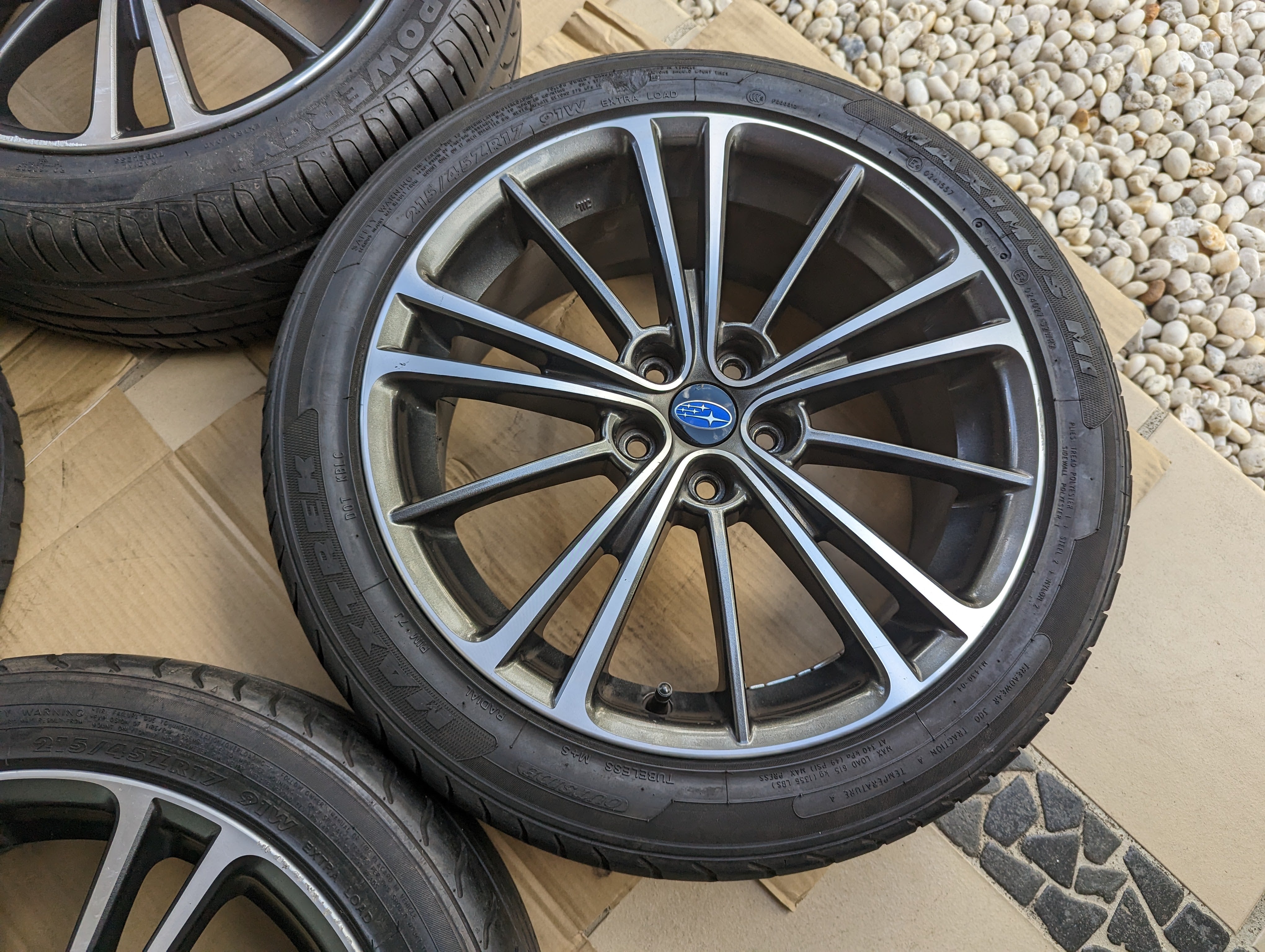 Subaru BRZ Wheels (5) with Genuine Subaru Center Caps