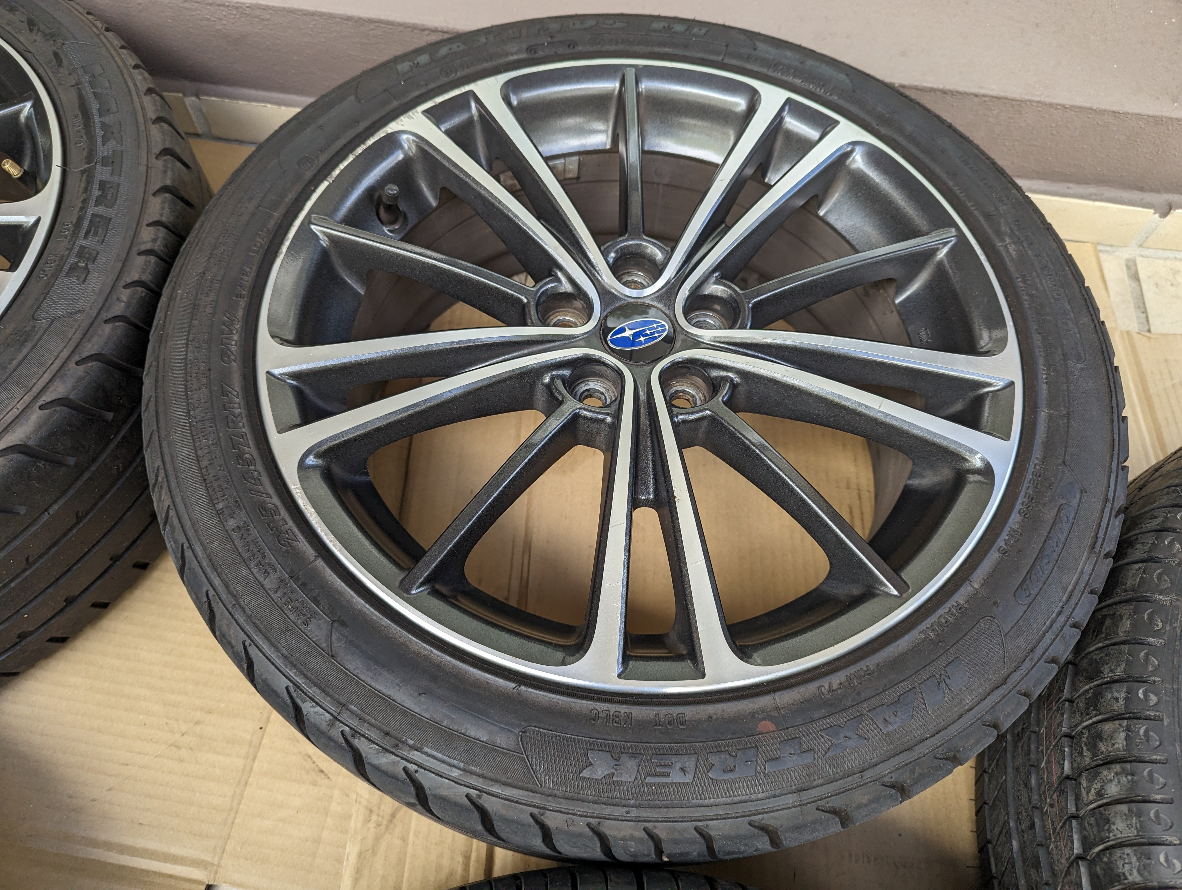 Subaru BRZ Wheels (5) with Genuine Subaru Center Caps