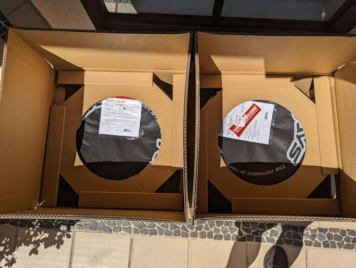 PAIR RAYS Volk Racing TE37SL with Genuine Volk Racing Stickers - 5x114.3 - 17x9 +22