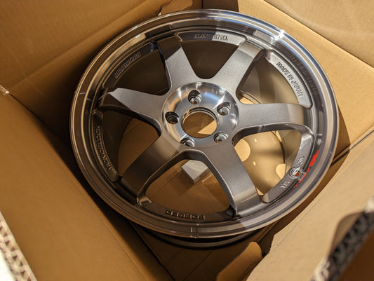 
*PAIR* RAYS Volk Racing TE37SL with Genuine Volk Racing Stickers - 5x114.3 - 17x9 +22