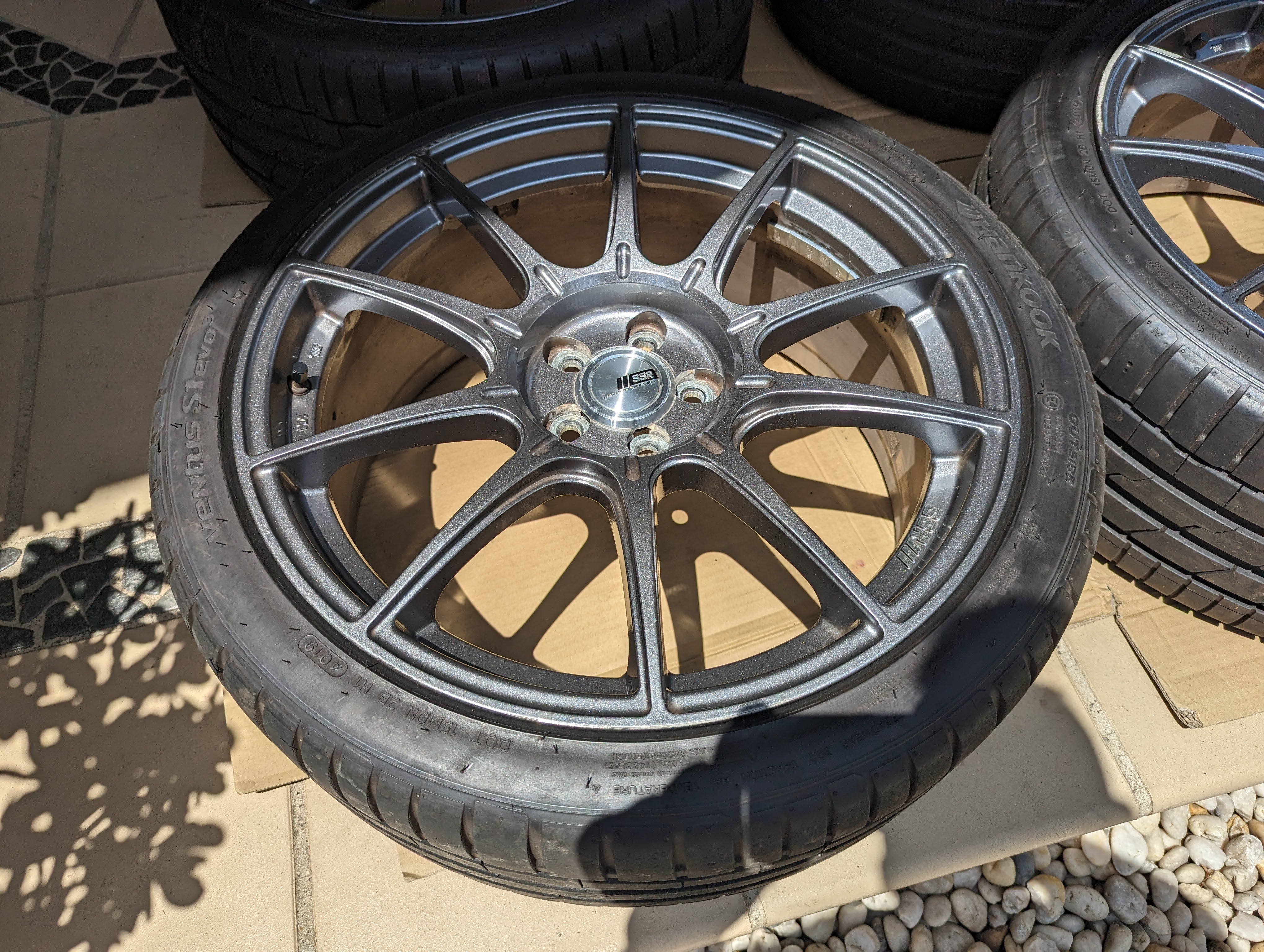 SSR GTX01 (Dark Silver) with Near New Hankook Tyres