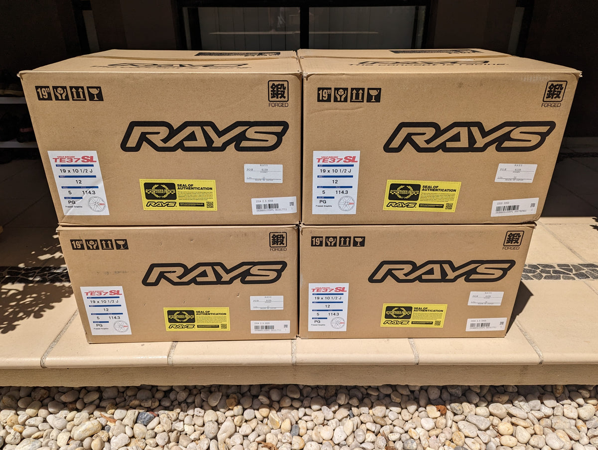 Rays Volk Racing TE37SL Pressed Graphite | 5x114.3 | 19x10.5 +12 | New | Discontinued