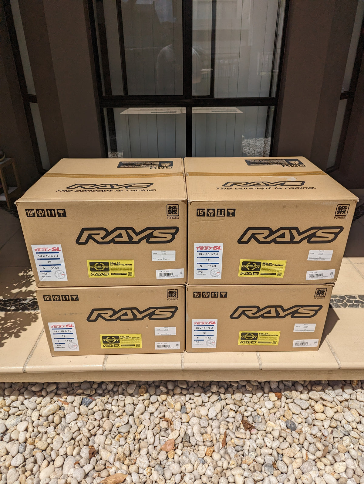 Rays Volk Racing TE37SL Pressed Graphite | 5x114.3 | 19x10.5 +12 | New | Discontinued