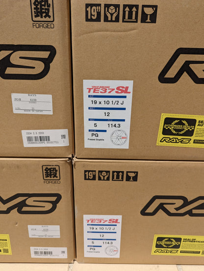 RAYS Volk Racing TE37SL Pressed Graphite | 5x114.3 | 19x10.5 +12 – product photo 7