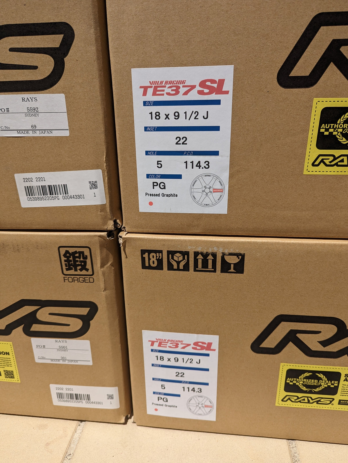 RAYS Volk Racing TE37SL Pressed Graphite | 5x114.3 | 19x10.5 +12 – product photo 10