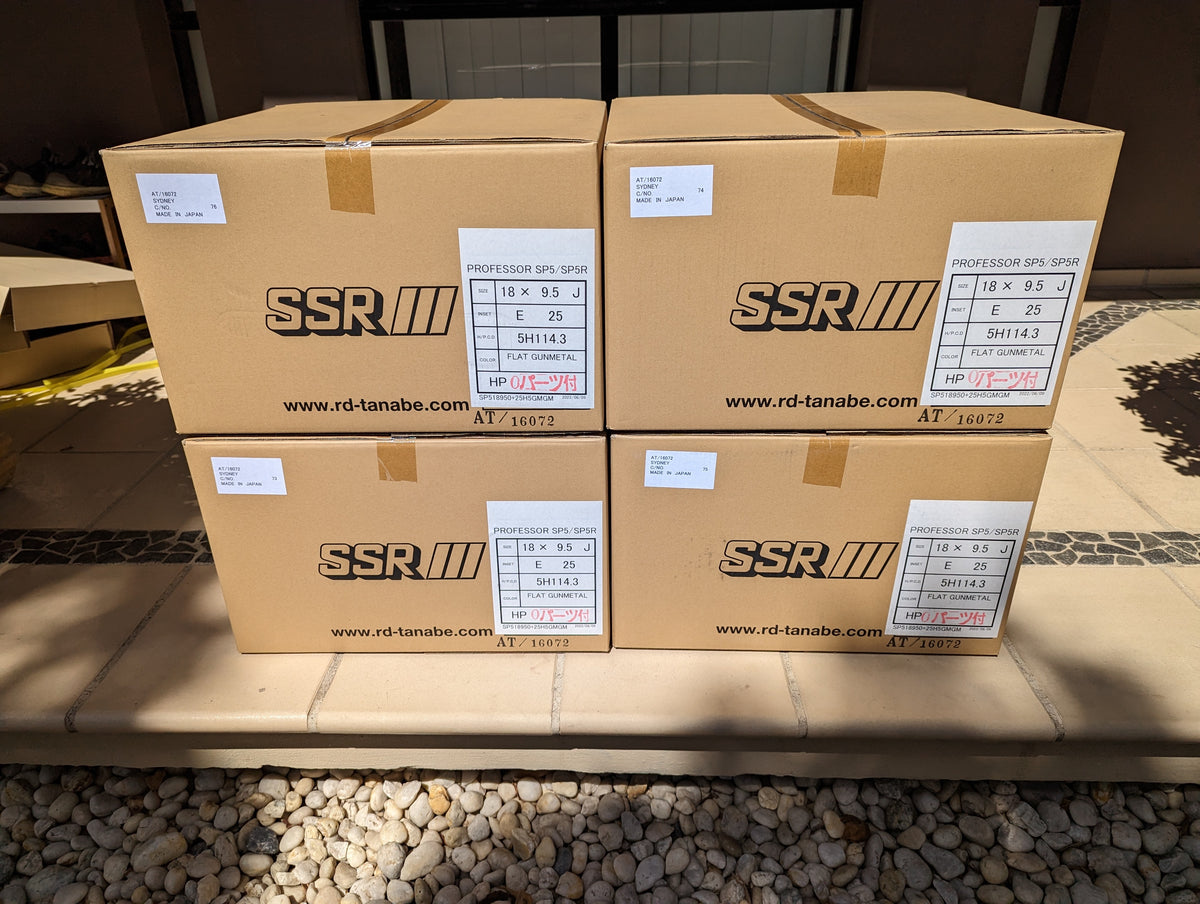 SSR SP5 Flat Gunmetal | 5x114.3 | 18x9.5 +25 | New | 3 Piece