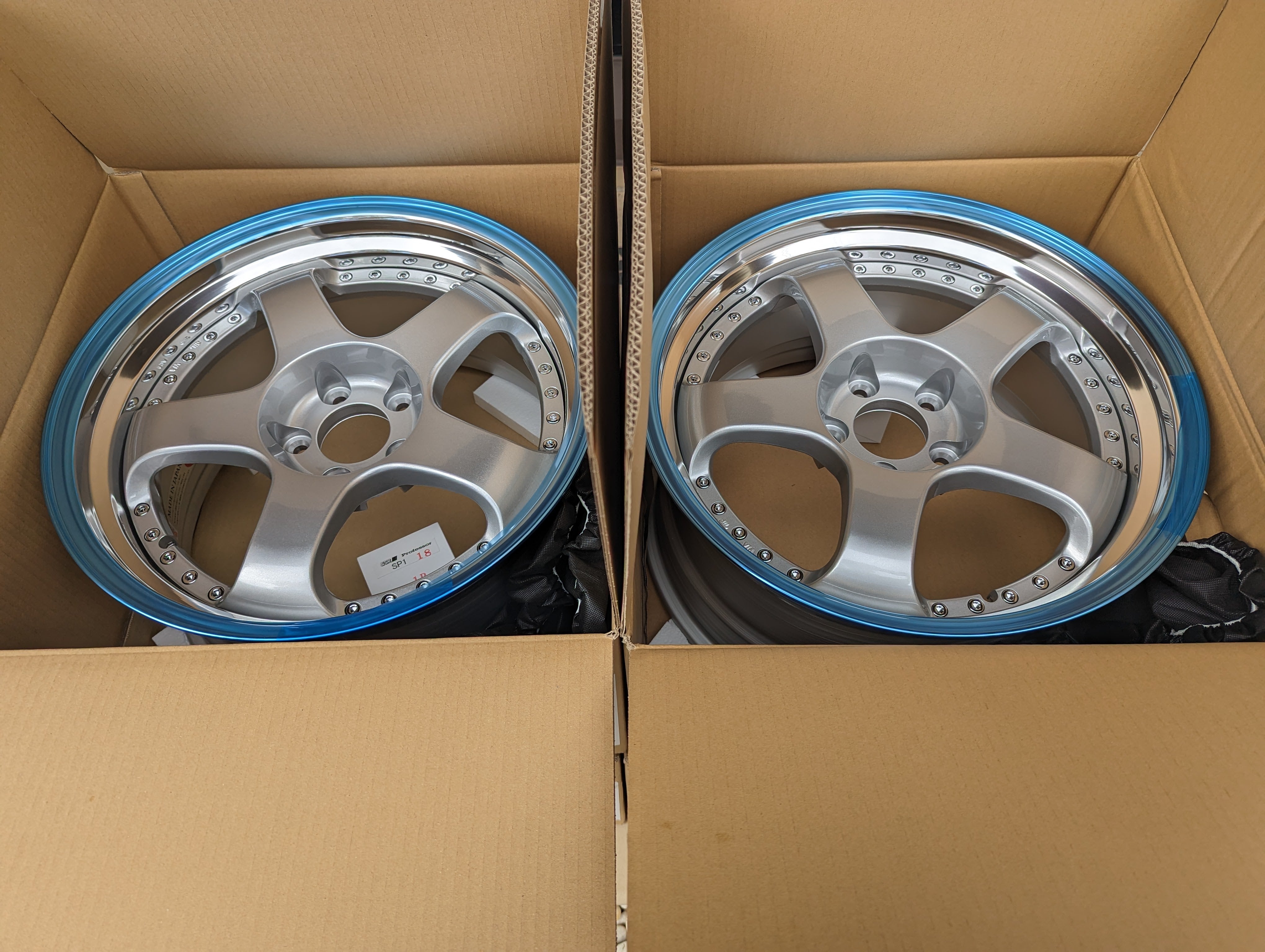 SSR SP1 (Silver) - 3 Piece Wheels - 5x114.3 -18x9.5 +25 (HP Disk)