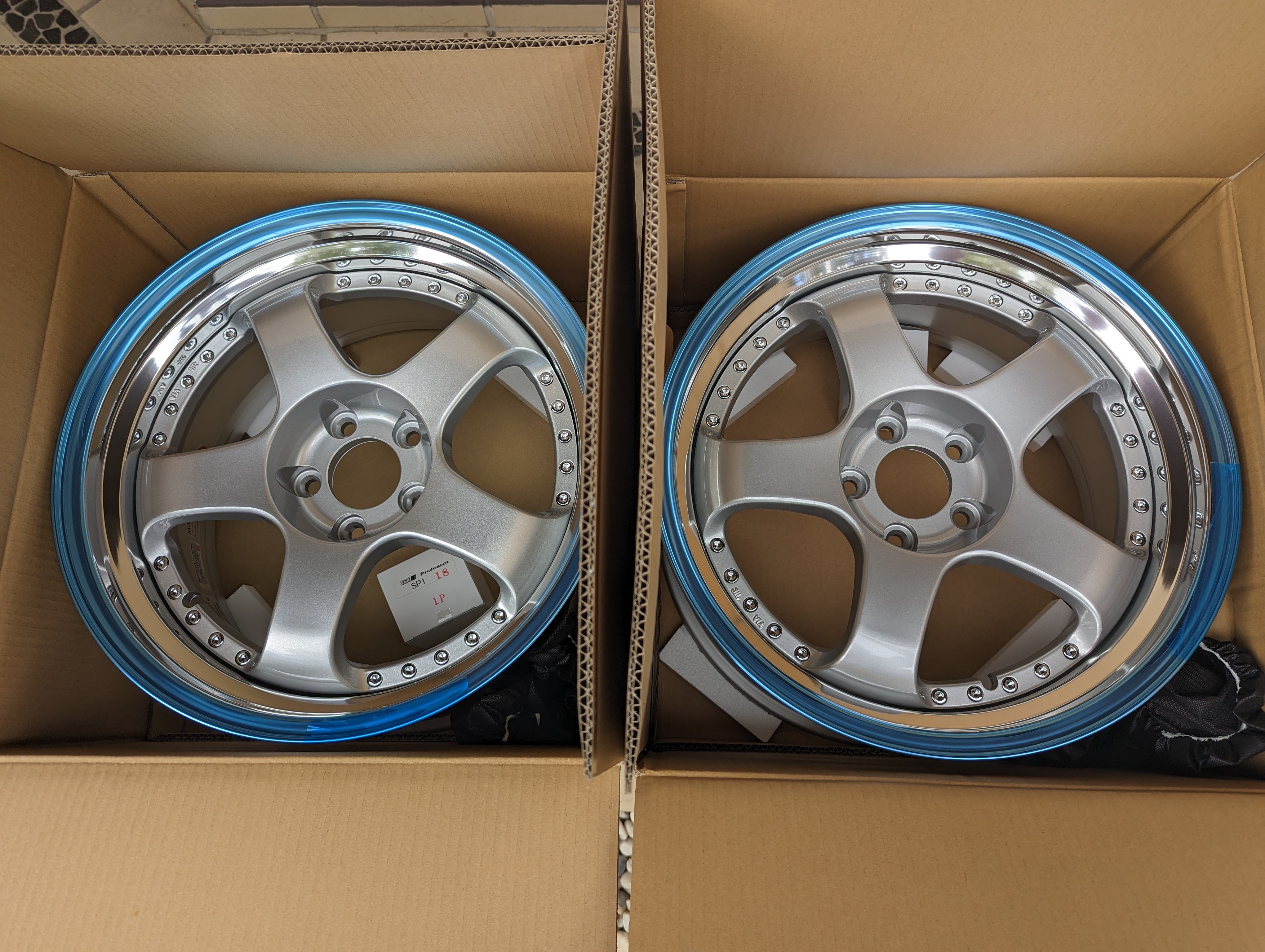 SSR SP1 (Silver) - 3 Piece Wheels - 5x114.3 -18x9.5 +25 (HP Disk)