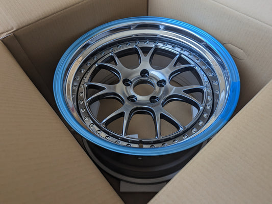 
SSR MS3 (Titan Silver) - 3 Piece Wheels - 5x114.3 - F: 9 +19 - R: 18x10 +24