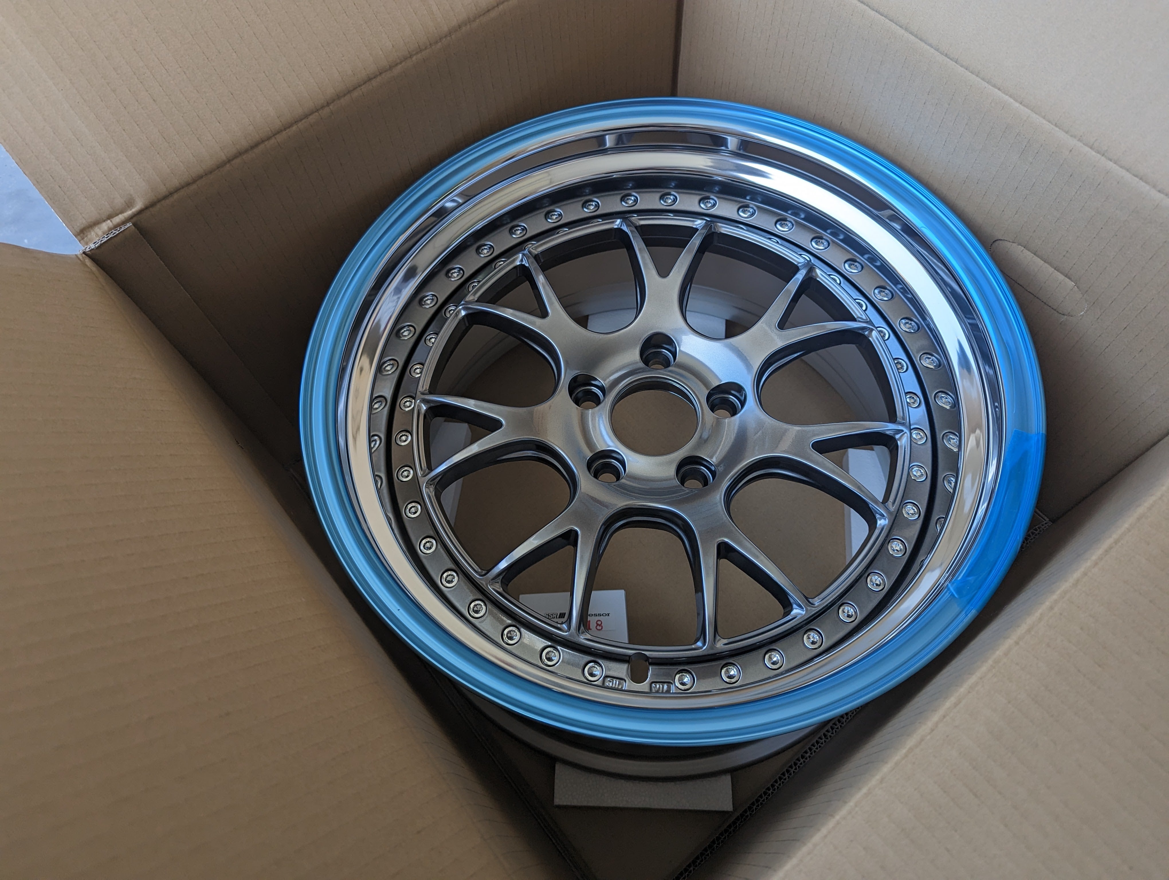 SSR MS3 (Titan Silver) - 3 Piece Wheels - 5x114.3 - F: 9 +19 - R: 18x1 ...