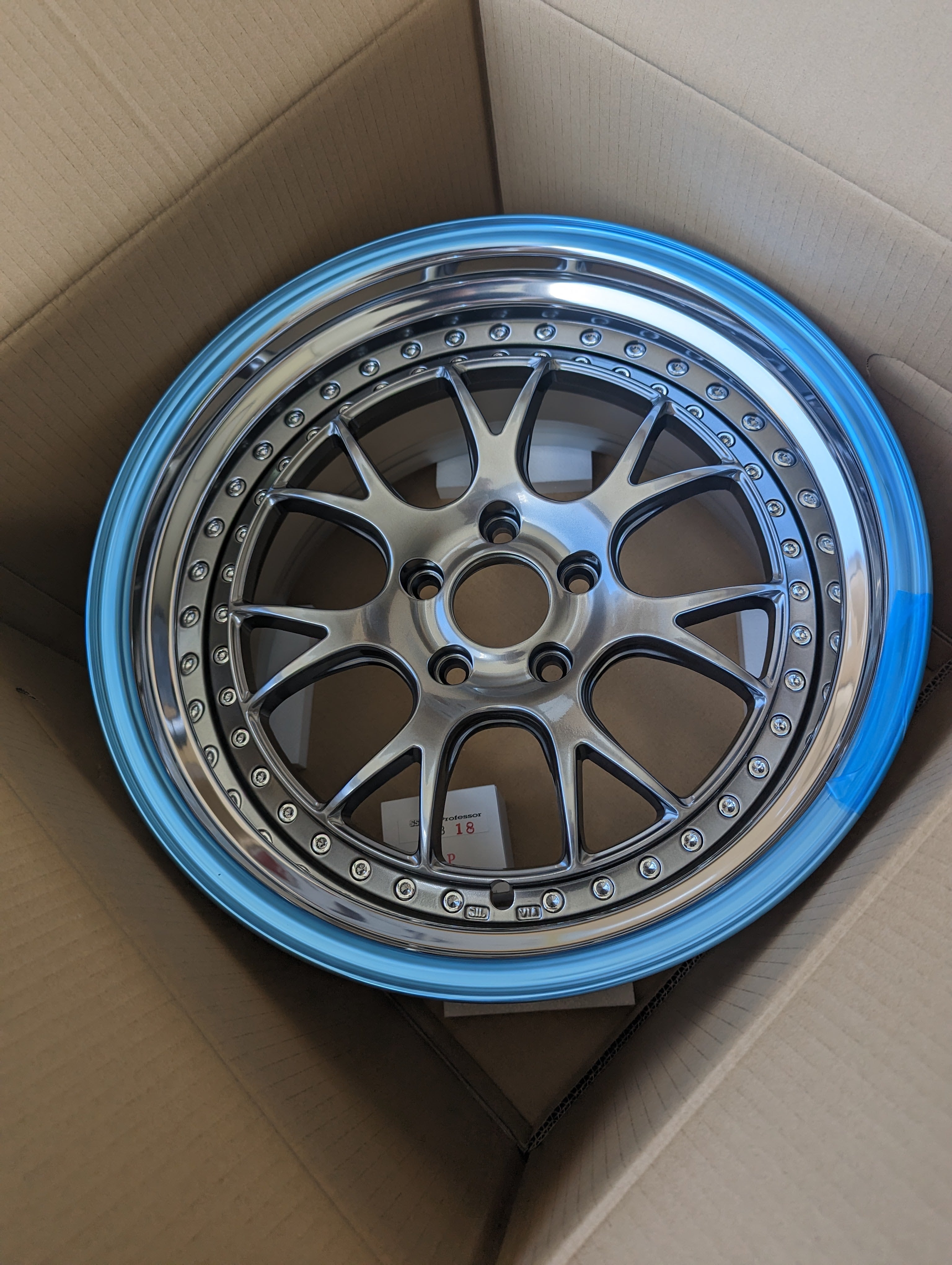 Minerva Rims SSR MS3 (Titan Silver) - 3 Piece Wheels - 5x114.3 - F: 9 +19 - R: 18x1 ...