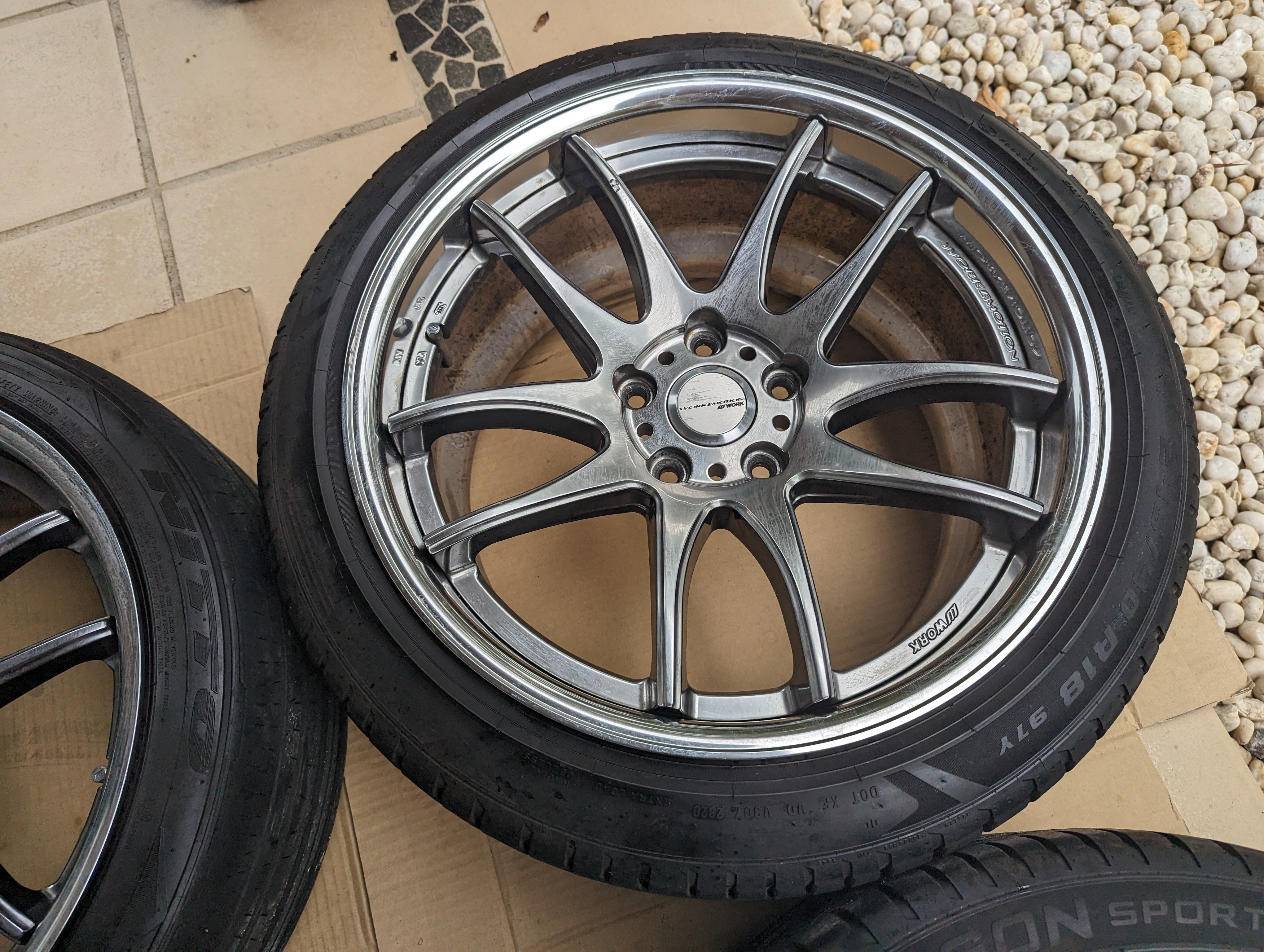 Work Emotion CR2P (Glim Silver) - 2 Piece Wheels with Genuine Work Cen ...