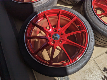 Rays Volk Racing G25 Hyper Red | 5x114.3 | 18x9.5 +22 | Near New | Discontinued