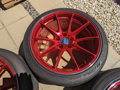 Rays Volk Racing G25 Hyper Red | 5x114.3 | 18x9.5 +22 | Near New | Discontinued