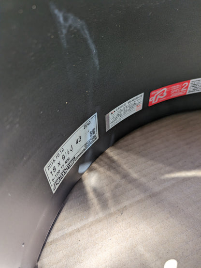 Rays Volk Racing ZE40 (Diamond Dark Gunmetal) with Genuine Rays Center Caps and AD08R Tyres - 5x100 - 18x9.5 +43 (255/35/18)