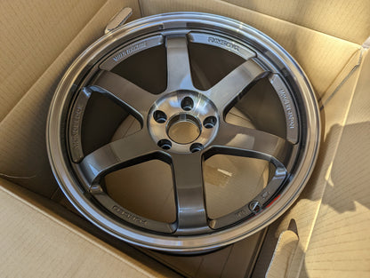 Rays Volk Racing TE37SL Pressed Graphite | 5x114.3 | 18x10.5 +15 | New | Discontinued