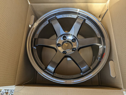 Rays Volk Racing TE37SL Pressed Graphite | 5x114.3 | 18x10.5 +15 | New | Discontinued