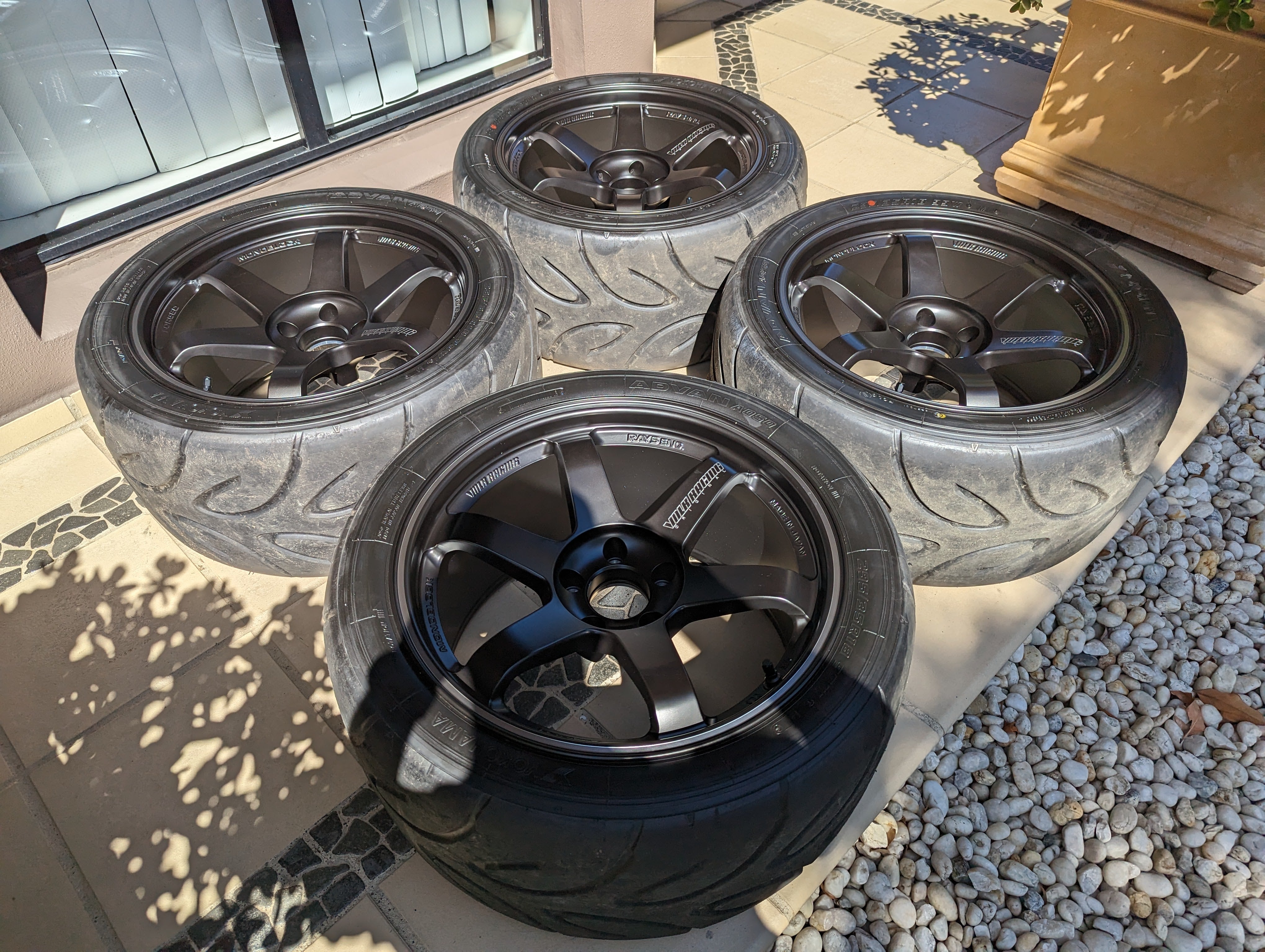 Rays Volks Racing TE37RT with Yokohama Advan A050 Semi Slick Tyres