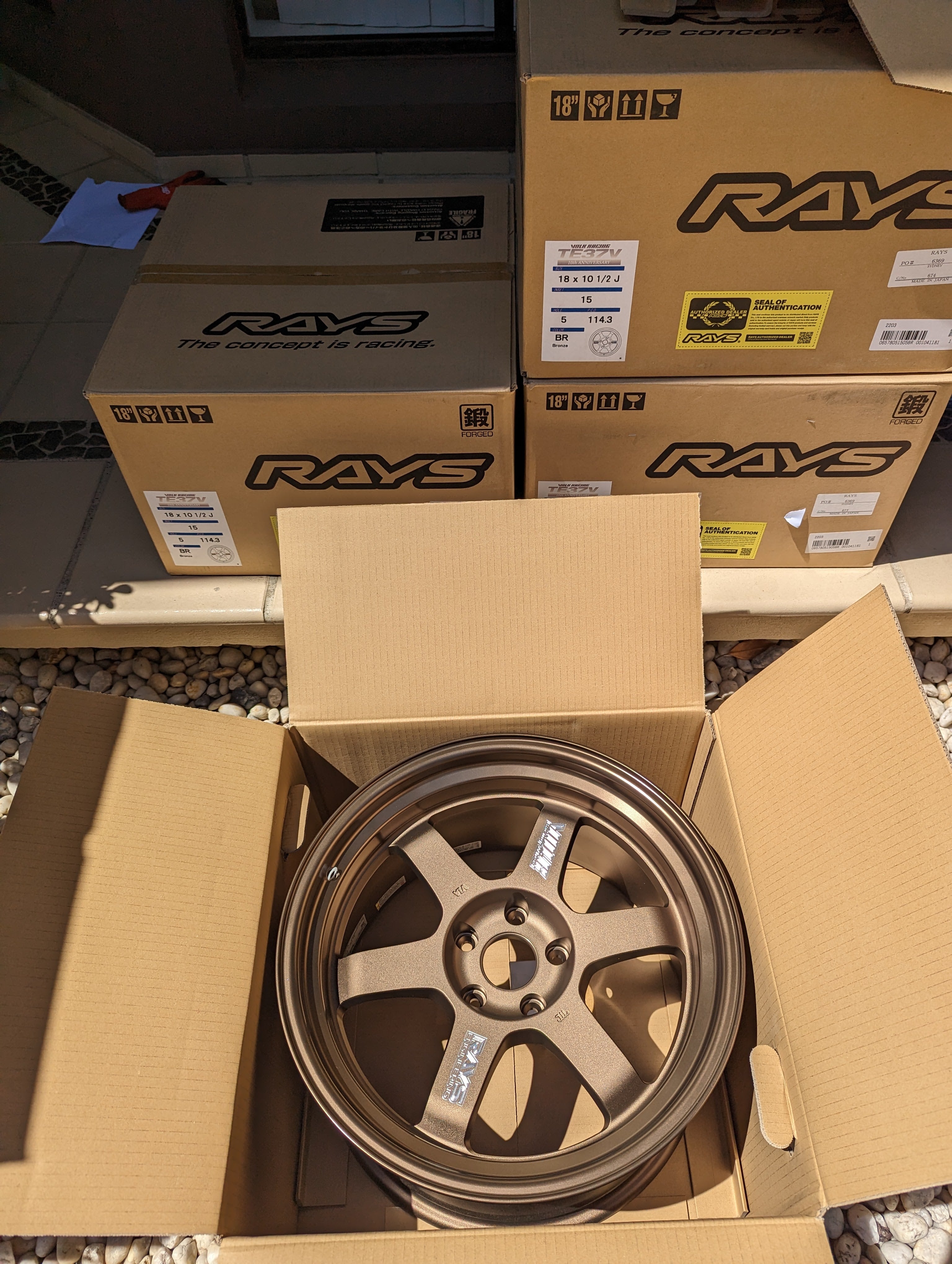 Deep Dish Rays Rims Deep Dish - Rays Volks Racing TE37V (Bronze) 10th Anniversary ...