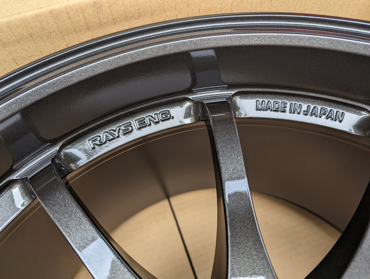 RAYS Volk Racing CE28 Club Racer II Black Edition (Diamond Dark Gunmetal) with Genuine Rays Stickers - 5x114.3 - 18x10.5 +15