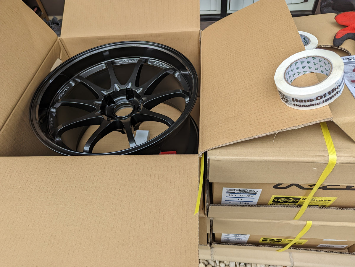 RAYS Volk Racing CE28 Club Racer II Black Edition (Diamond Dark Gunmetal) with Genuine Rays Stickers - 5x114.3 - 18x10.5 +15