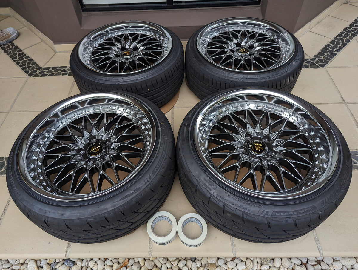 Work VS-XV with Genuine Work VS Center Caps and Tyres β Hausofwheels